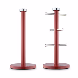 Swan TownHouse Towel Pole & Mug Tree Kitchen Set SWKA18531RN (Red)