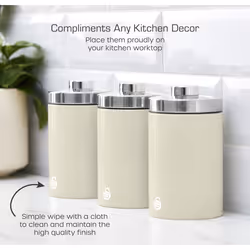 Swan Townhouse Canisters Kitchen Set SWKA18530CN (Cream)