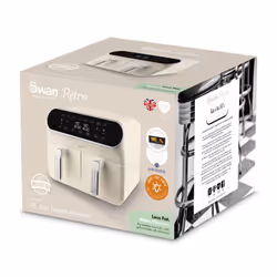 Swan Retro Double 8 L Stand-alone 1700 W Hot air fryer Cream - Additional view 8