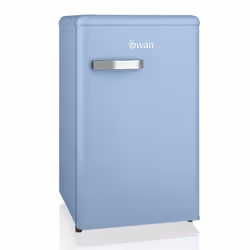 Swan SR11035BLNE Retro Under Counter Fridge with 77L Fridge Capacity, 13L Freezer Capacity, 1 Glass Shelf, E Energy Rated, Bl ...