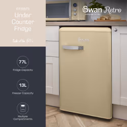 Swan SR11035CNE fridge Undercounter 77 L E Cream