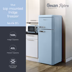 Swan SR11010BLNE fridge-freezer Freestanding 168 L E Blue