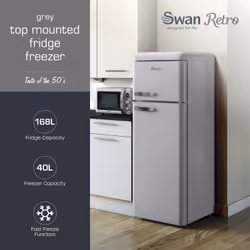 Swan SR11010GRNE fridge-freezer Freestanding 168 L E Grey