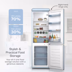 Swan SR11020BLNE fridge-freezer Freestanding 211 L E Blue