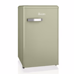Swan SR11035GNE Retro Under Counter Fridge with 77L Fridge Capacity, 13L Freezer Capacity, 1 Glass Shelf, E Energy Rated, Gre ...