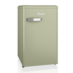 Swan SR11035GNE Retro Under Counter Fridge with 77L Fridge Capacity, 13L Freezer Capacity, 1 Glass Shelf, E Energy Rated, Green