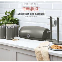 Swan TownHouse Bread Bin, Towel Pole, Mug Tree Canister Set (Graphite)