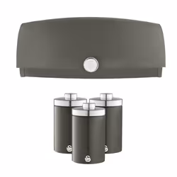 Swan TownHouse Bread Bin & Canisters Kitchen Set (Graphite)