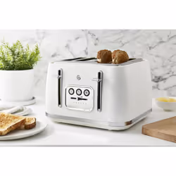 Swan Serenity Kitchen Set, 1.7L Kettle & 4 Slice Toaster, White, SK14017WHT & ST19024WHT