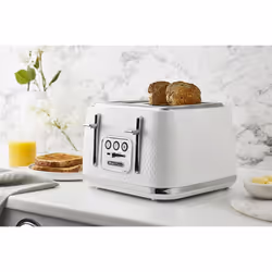 Swan Elegance Kitchen Set, 1.7L Kettle & 4 Slice Toaster, Black, SK14016WHT & ST19025WHT