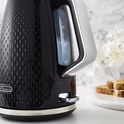 Swan Elegance Kitchen Set, 1.7L Kettle & 4 Slice Toaster, Black, SK14016BLK & ST19025BLK