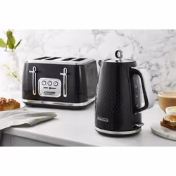 Swan Elegance Kitchen Set, 1.7L Kettle & 4 Slice Toaster, Black, SK14016BLK & ST19025BLK - Additional view 7