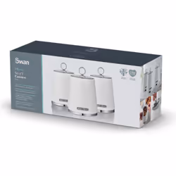 Swan Elegance Bread Bin & Canisters Kitchen Set (White) - Additional view 9