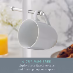 Swan Elegance White Bread Bin Canisters Mug Tree Pole Kitchen Set