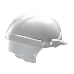 Reflex White Mid-peak Helmet with Silver Rear Reflective Flash S12WSA