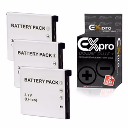 Ex-Pro Digital Camera Battery NP-60 for Casio Exilim [3 PACK]