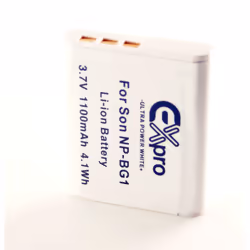 Ex-Pro White Battery NP-BG1 NP-FG1 - Sony DSC-W200 DSC-W210 DSC-W220 DSC-W230