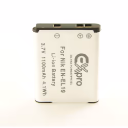 Ex-Pro White Battery EN-EL19 for Nikon CoolPix Camera S4150 S4300