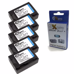 5 x Ex-Pro Battery IA-BP105R BP105 for Samsung SMX-F70 SMX-F50 HMX-F90 HMX-F900