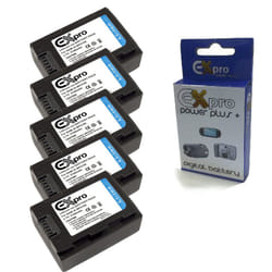 5 x Ex-Pro Battery IA-BP105R BP105 for Samsung SMX-F70 SMX-F50 HMX-F90 HMX-F900