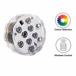 RGB Wireless Remote Control 10 LED Colour Changing Night Light [1 Pack]