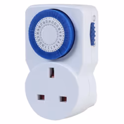 2 x 24 Hour 24HR Mains Plug-In Auto TIMER SWITCH Clock Socket UK 3 PIN LIGHTS