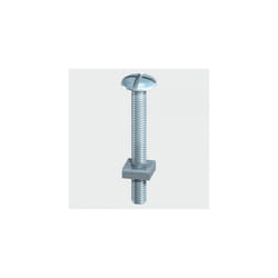 TIMco 08100RB Roofing Bolt and Square Nut BZP 8.0 x 100mm Box of 50