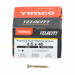 Timco Multi-Purpose Countersunk Velocity Screw - 4.5 x 40 (200 pack)