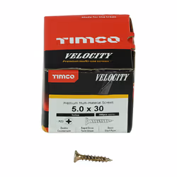 Timco Multi-Purpose Countersunk Velocity Screw - 5.0 x 30 (200 pack)