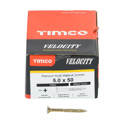 Timco Multi-Purpose Countersunk Velocity Screw - 5.0 x 50 (200 pack)