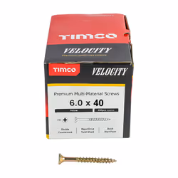 Timco Multi-Purpose Countersunk Velocity Screw - 6.0 x 40 (200 pack)