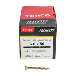 Timco Multi-Purpose Countersunk Velocity Screw - 6.0 x 50 (200 pack)