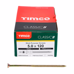 Timco Classic Multi-Purpose Double Countersunk Gold Woodscrews - 5.0 x 120