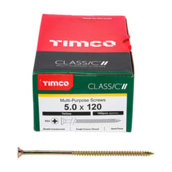 Timco Classic Multi-Purpose Double Countersunk Gold Woodscrews - 5.0 x 120