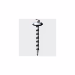 TIMco DS80W16B Hex Slash Timber Screw with 16mm Washer Silver Ruspert 6.3 x 80mm Box of 100