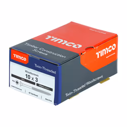 TIMCO Twin-Threaded Countersunk Silver Woodscrews - 10 x 3