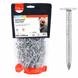 Timco Galvanised Clout Nails - 40 x 2.65 (1 Kilogram Pack)