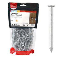 Timco Galvanised Round Wire Nails - 65 x 2.65 (1 Kilogram Pack)