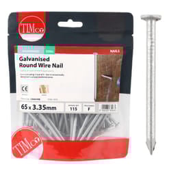 Timco Galvanised Round Wire Nails - 65 x 3.35 (0.5 Kilogram Pack)
