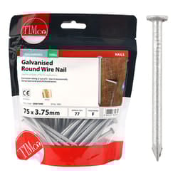 Timco Galvanised Round Wire Nails - 75 x 3.75 (0.5 Kilogram Pack)