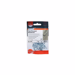 TIMCO Twin-Threaded Countersunk Silver Woodscrews - 6 x 3/4