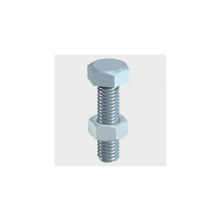 TIMco 10100SNZP Hex Set and Hex Nut BZP 10 x 100mm Bag of 2