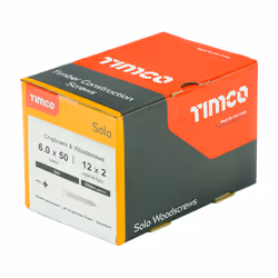 TIMCO Solo Countersunk Silver Woodscrews - 6.0 x 50
