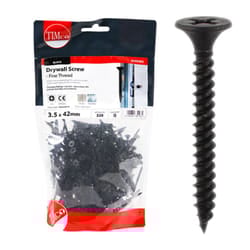Timco Plasterboard Screws Fine Thread (Black) - 3.5 x 42mm (320 Pack Bag)