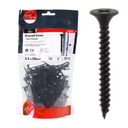 Timco Plasterboard Screws Fine Thread (Black) - 3.5 x 50mm (250 Pack Bag)