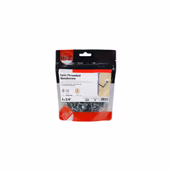 TIMCO Twin-Threaded Countersunk Silver Woodscrews - 6 x 3/4