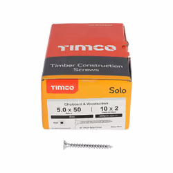 TIMCO Solo Countersunk Silver Woodscrews - 5.0 x 50