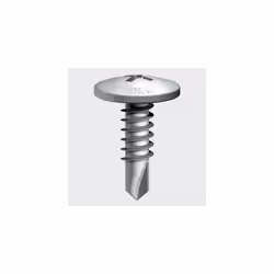 TIMco 22LPW Low Profile Wafer Head Self Drilling Screw PH2 Silver Ruspert 4.8 x 22mm Box of 200
