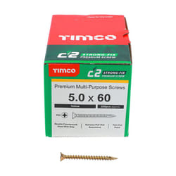 Timco Yellow C2 Strong-Fix Double Countersunk PZ2 Screws - 5 x 60mm ( 200 Box )