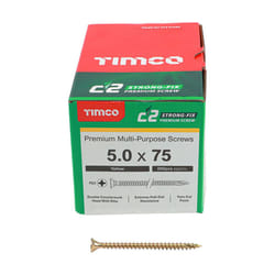 Timco Yellow C2 Strong-Fix Double Countersunk PZ2 Screws - 5 x 75mm ( 200 Box )